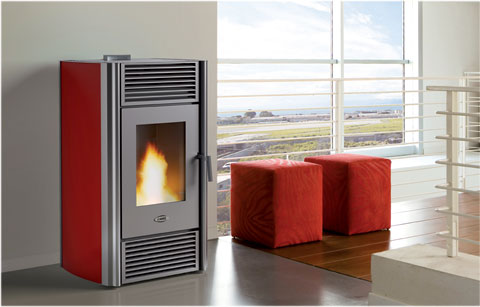 Stufa Nice by Cadel - lamiera Bordeaux