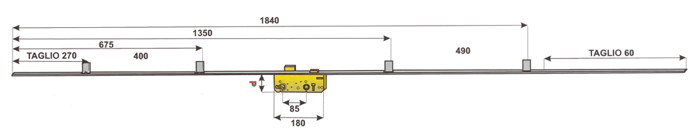 frontale 18 mm Serratura AGB Patent Grande FORO YALE F50 Q8 finitura CROMATO OPACO BORDO TONDO. frontale 18 mm Serratura AGB Patent Grande FORO YALE F50 Q8 finitura CROMATO OPACO BORDO TONDO.